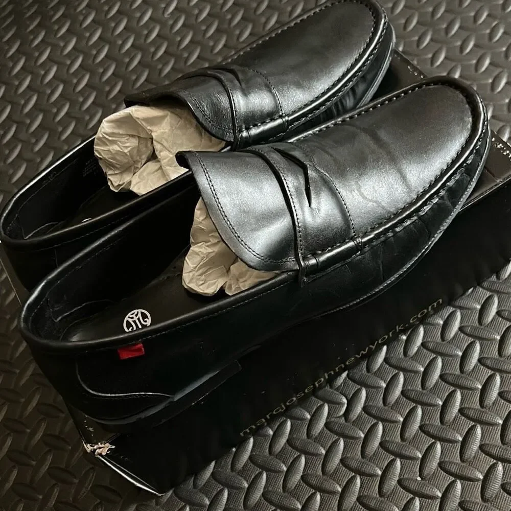 Marc Joseph NY Men's Size 13 Lexington Slip On Loafers Black Napa Leather